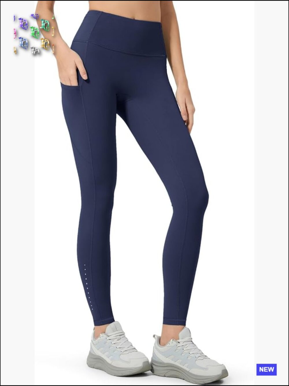 High Waisted Yoga Pants with Pockets - Tummy Control Compression Leggings for
